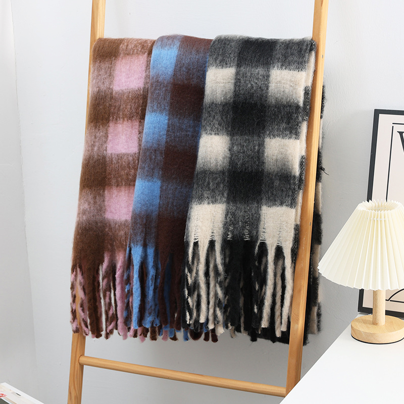 Woven Scarf Blanket - شتاء جديد منقوشة فاخرة وشاح كبير