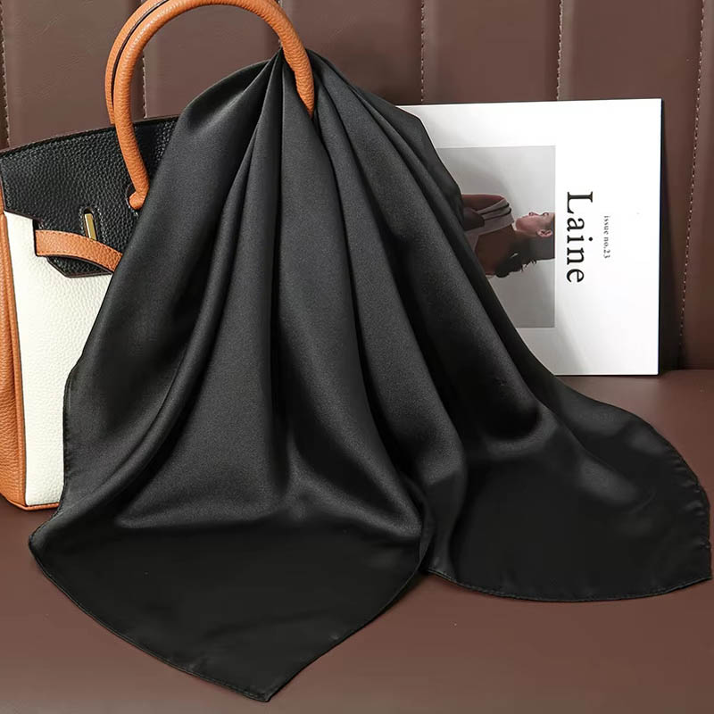الفاخرة بلون الحرير وشاح مربع  - مراجعة Scarf Silk Square وسعره