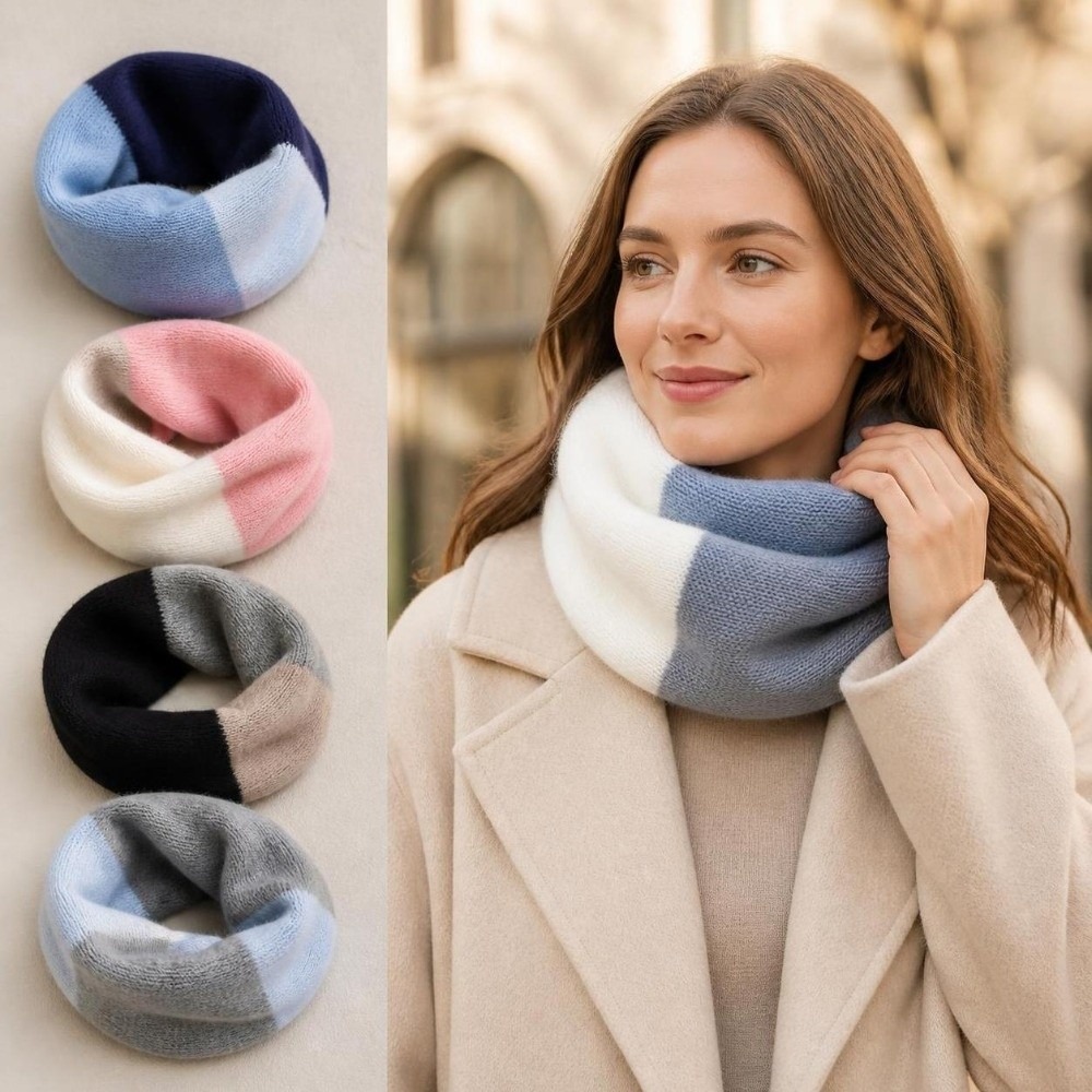 وشاح إنفينيتي ملون بتصميم مرن، - مراجعة Infinity Scarf Knit وسعره