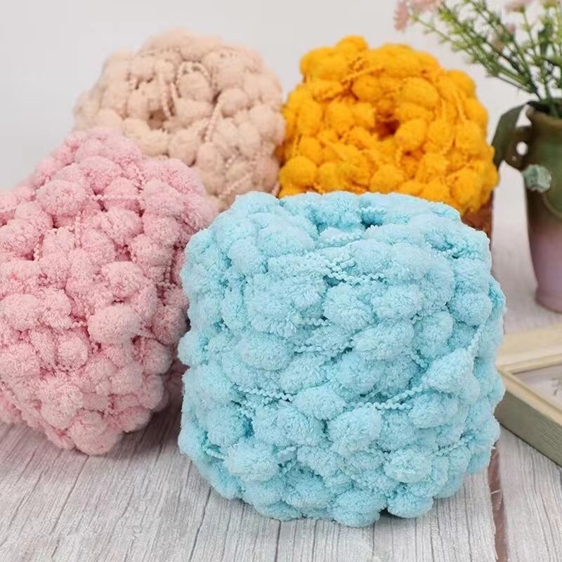 100 جرام خيوط بوم بوم ملونة، خ - مراجعة Woven Scarf Blanket وسعره